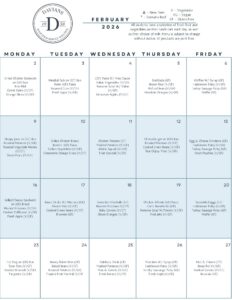 Davians school lunch menu featuring healthy and delicious meals for students.