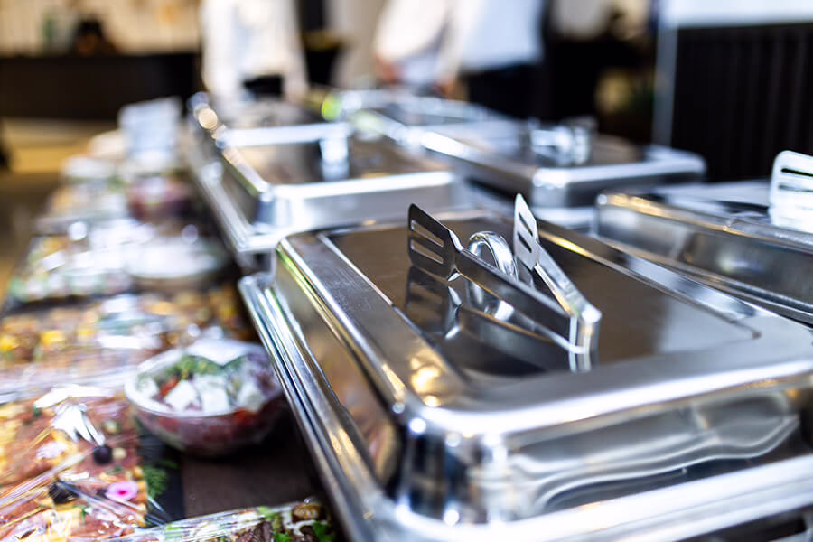 Catering silver trays